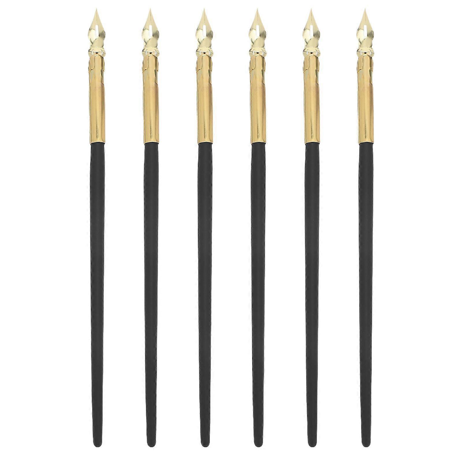 6pcs Calligraphy Dip Pen For Beginners - Artistic Drawing Pens With Metal Nibs For Chinese Calligraphy Sketching Painting Signature Writing