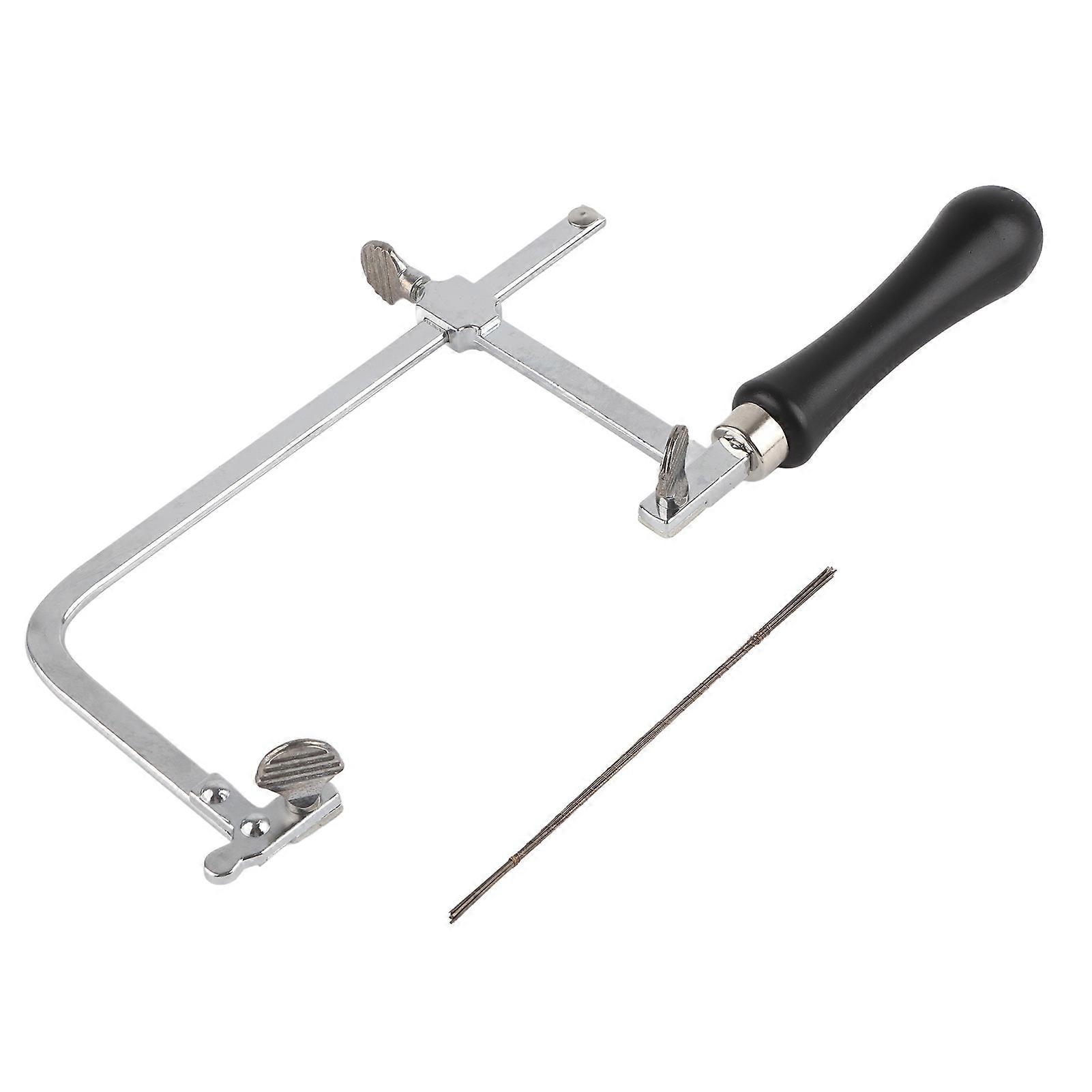 Scie à métaux réglable en forme de U, outils manuels de bricolage, 12 lames de scie spirale (scie à archet + lames de scie)