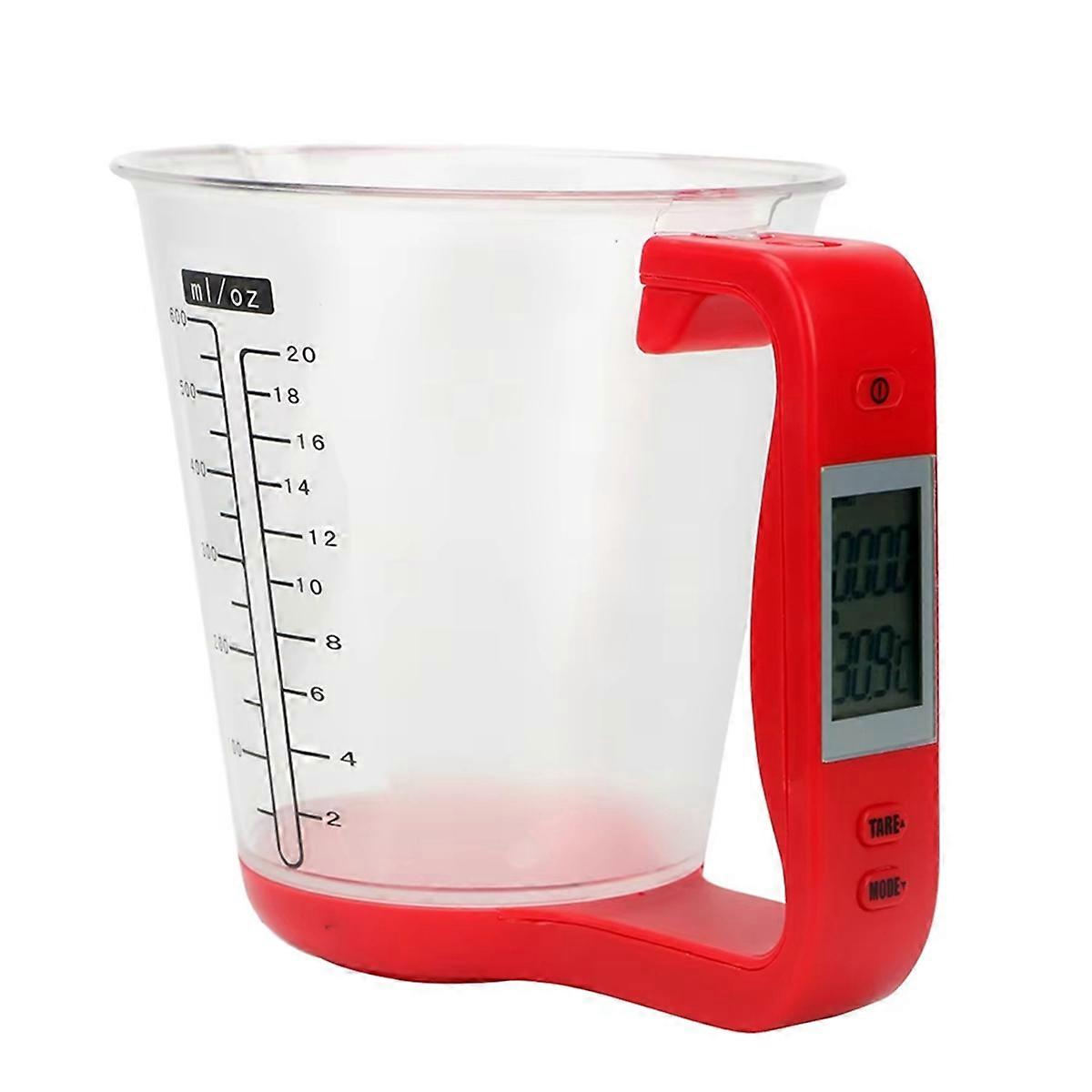 Kitchen Scales Temperature Measurement Cups Electronic Tool with LCD Display Digital Beaker Hostweigh Measuring Cup