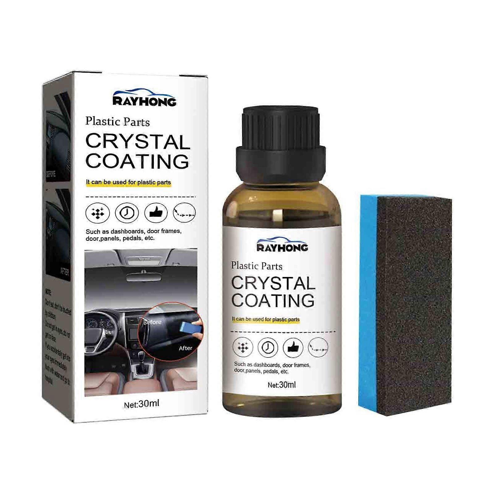 Plastic Parts Crystal Coating, Easy To Use Car Refresher, Great Gloss Retention And Protection(30ml)