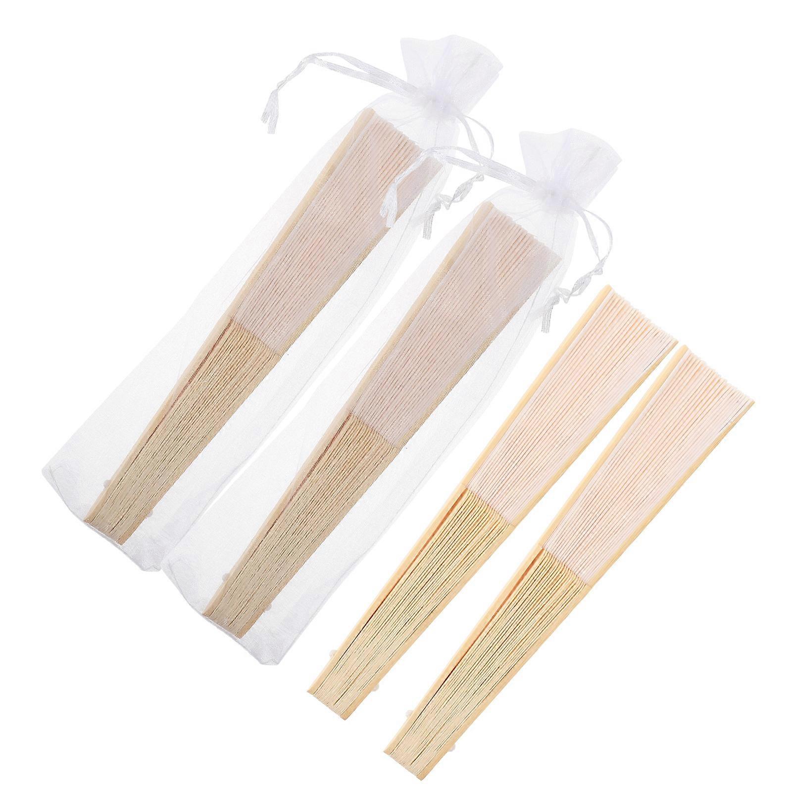 Chinese Fabric Fan for Party Decoration 20Pcs Handheld Folding Fan