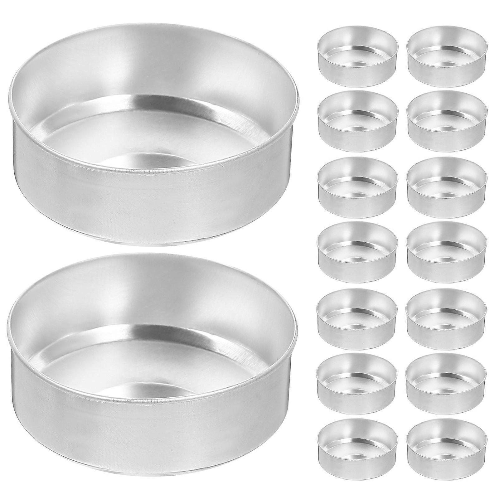 200pcs Aluminum Tea Light Tins Can Scented Candle Making Container Empty Case for Candle Holding DIY Making (Silver)