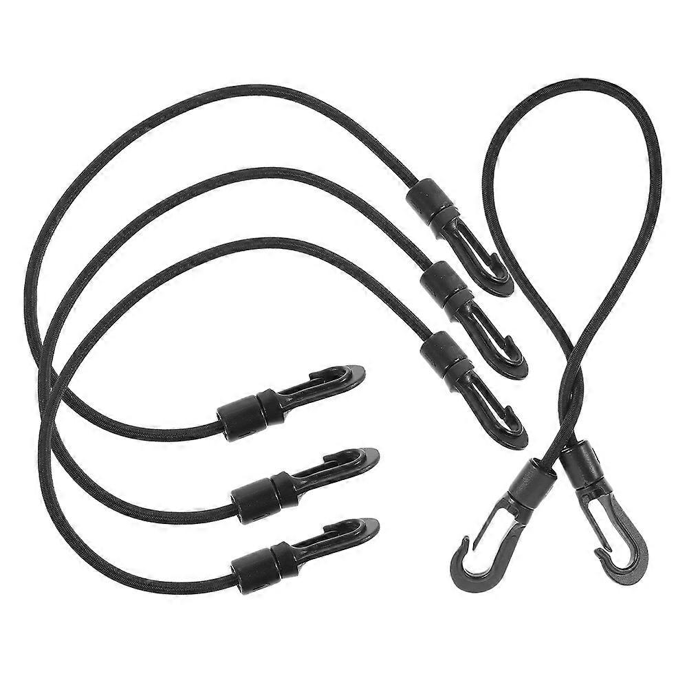 Carabiner Bungee Cords High Elasticity Tie Down Straps for 20Pcs Black