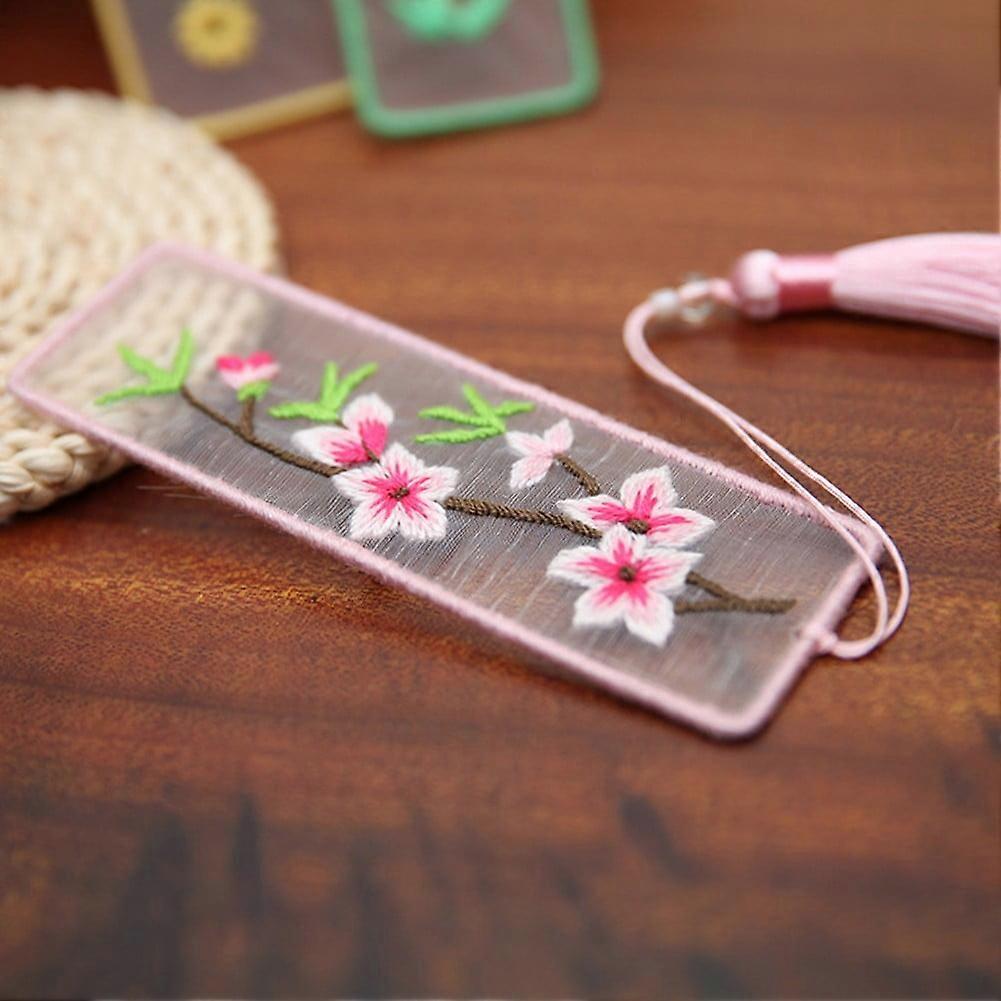SOFEIYA Embroidery Bookmark Kit With Pattern Instructions Adjustable Hoop For Beginners, 11.5*3.5cm I
