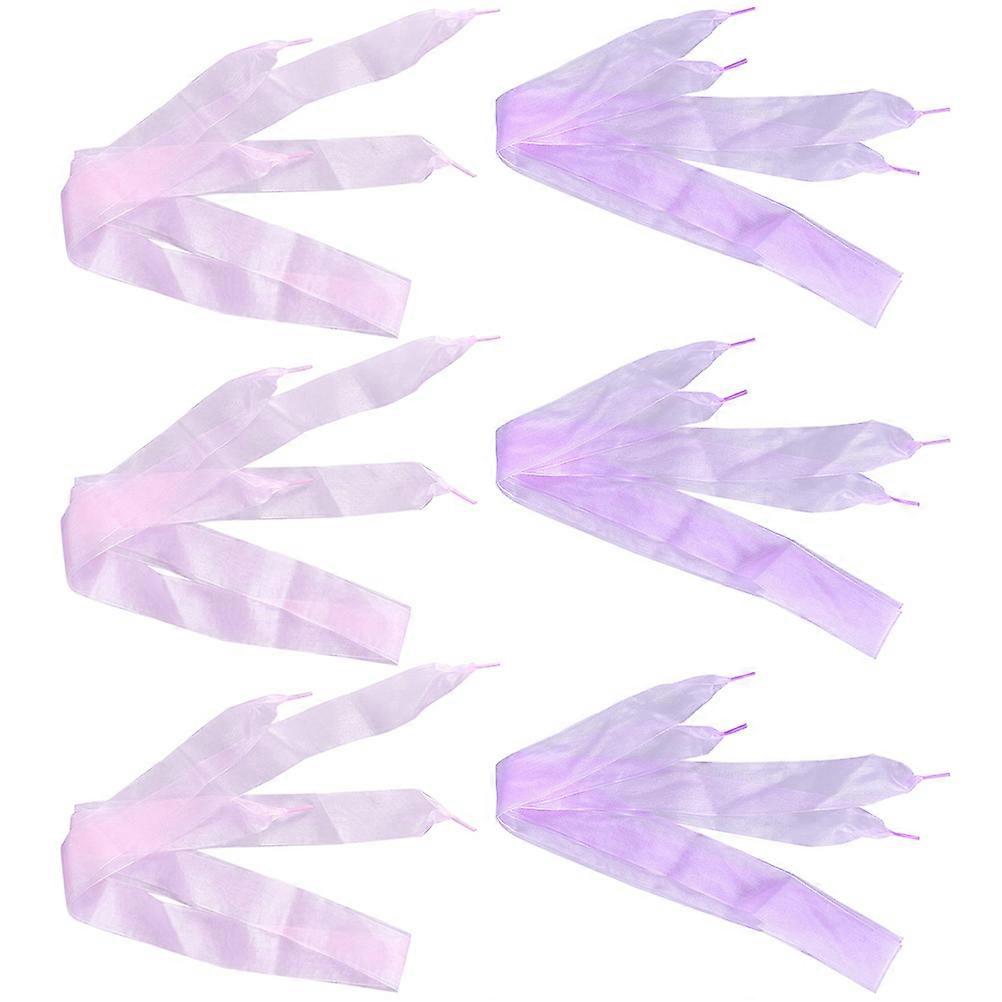 Wide Colored Ribbon Shoe Laces Violet Flat Shoelaces for Shoes 30Pcs