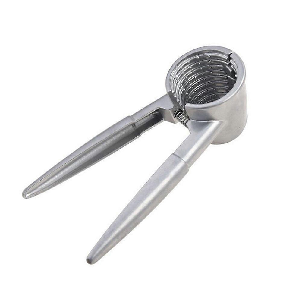 Walnut Shell Opener Arc Design Nut Cracking Tool for Home Use Silver 17X5.5CM 1Pcs