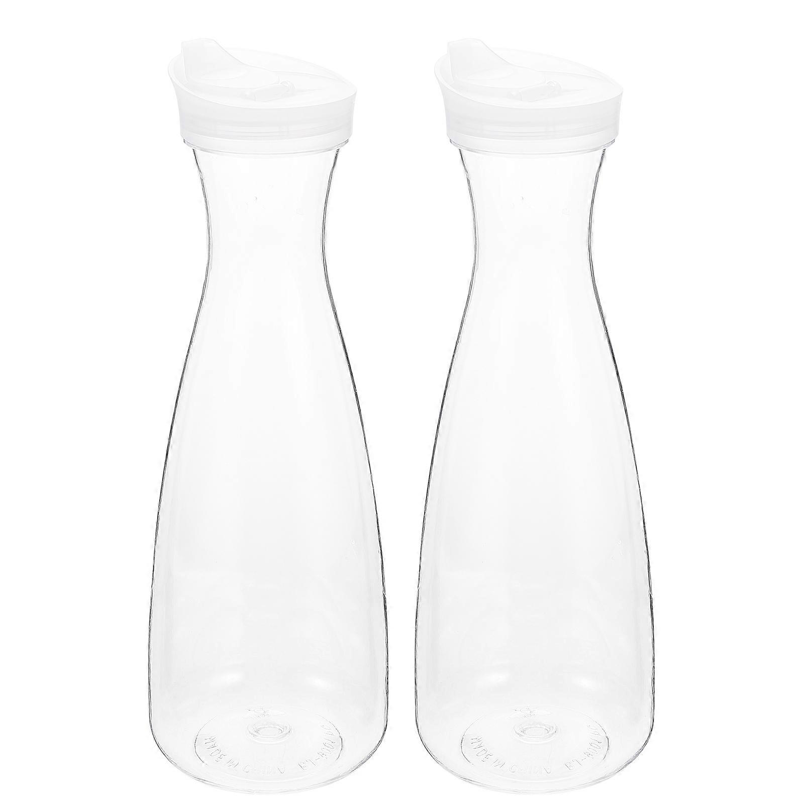 Juice Carafes Pitchers for Home Use 2Pcs Transparent Pc Material