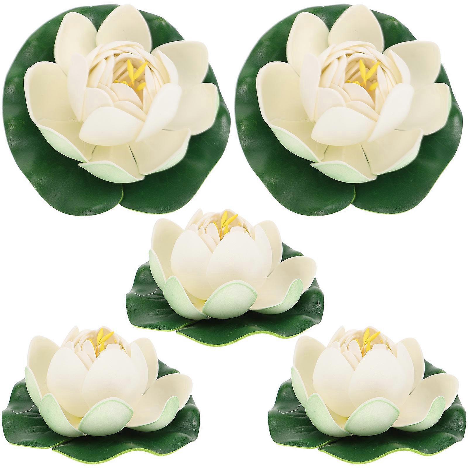 Artificial Floating Lotus 25Pcs Garden Ornament Simulated Flowers For Aquarium Tanks And Fountains Lifelike Decor
