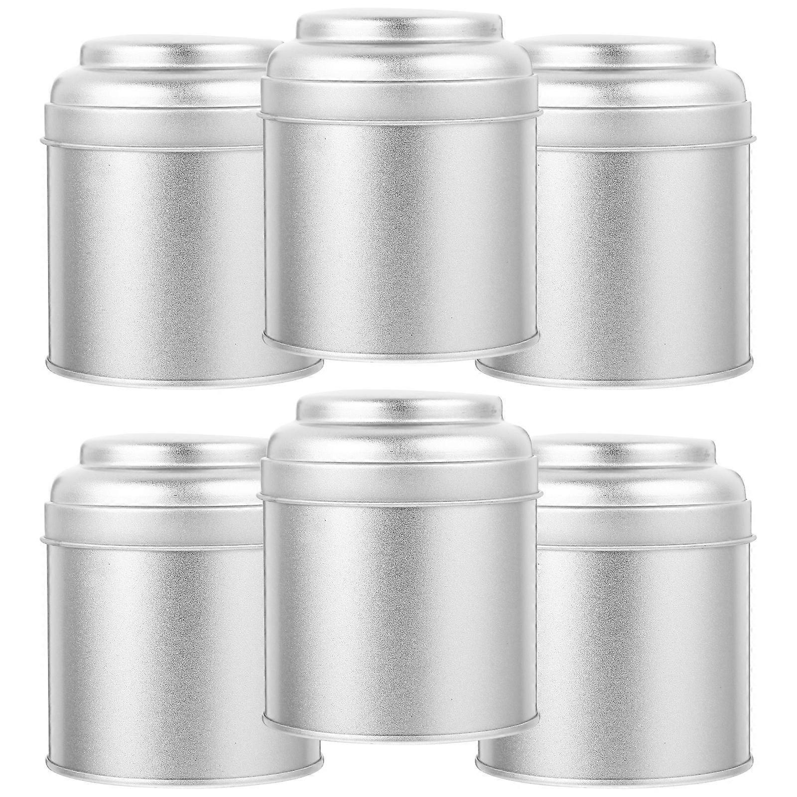 Multi-Function Leak-Proof Canister For Home Use With Double Lids For Tea And Candy Storage 24 Pcs Tinplate