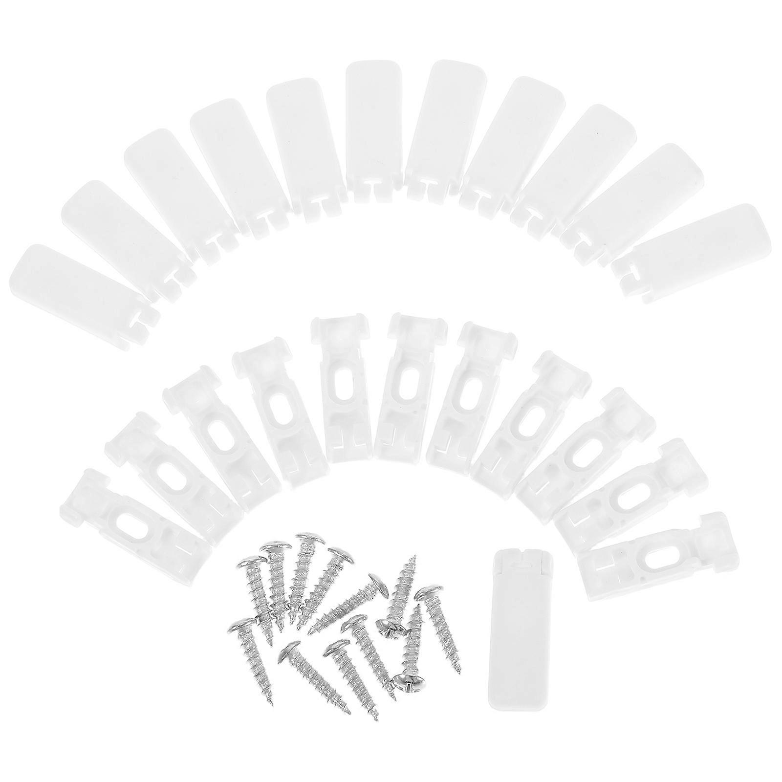 Vertical Blind Stem Replacement White Plastic for Window Carrier 48Sets