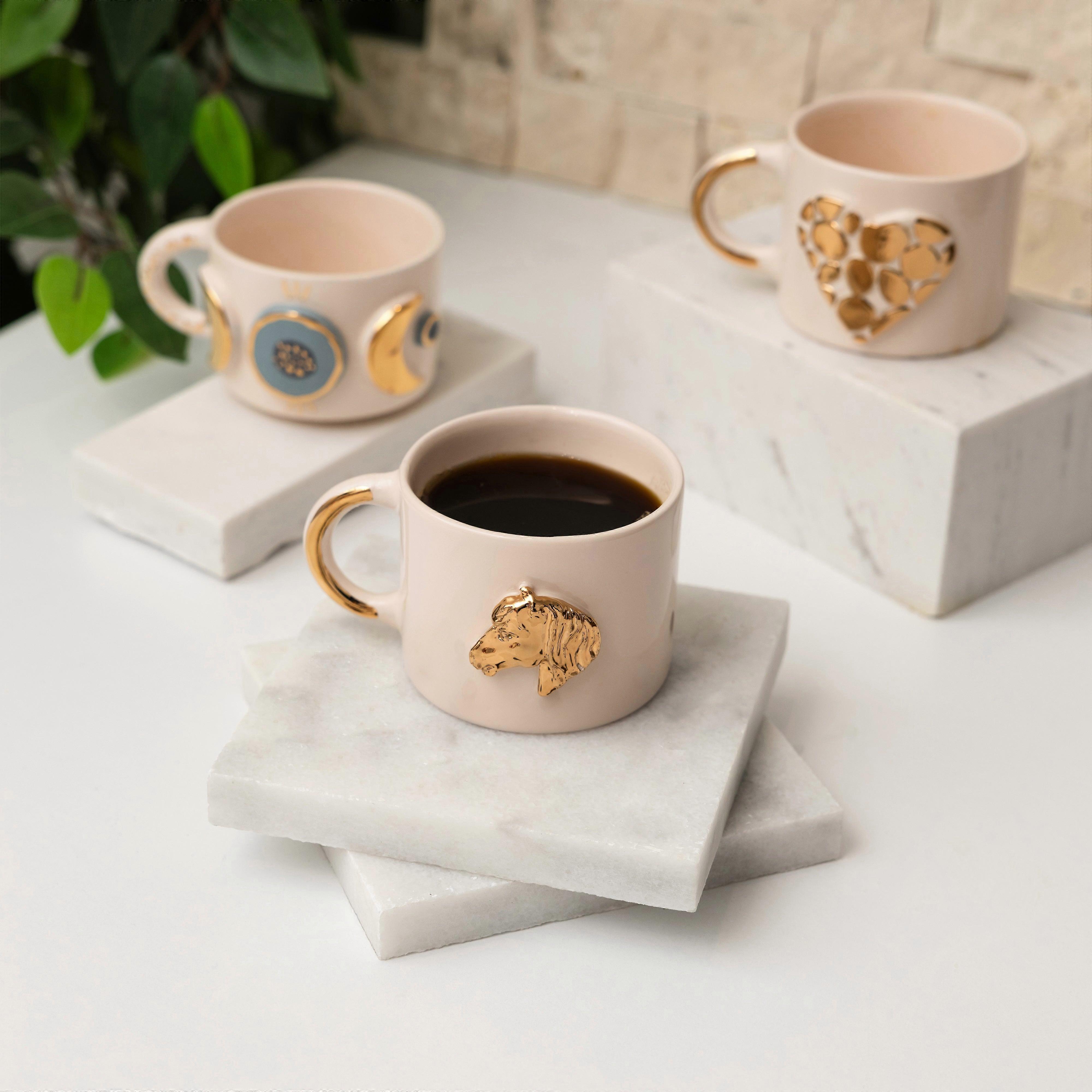 Gallant Rider Valentine’s Day Mug – Handmade Ceramic With Horse Design
