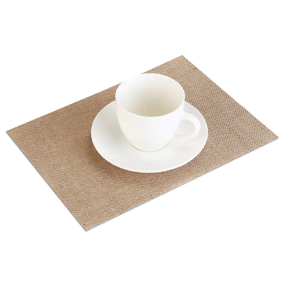 Hessian Burlap Coasters 3Pcs Ideal For Parties And Weddings 21 * 29Cm Rectangular Protect Tables