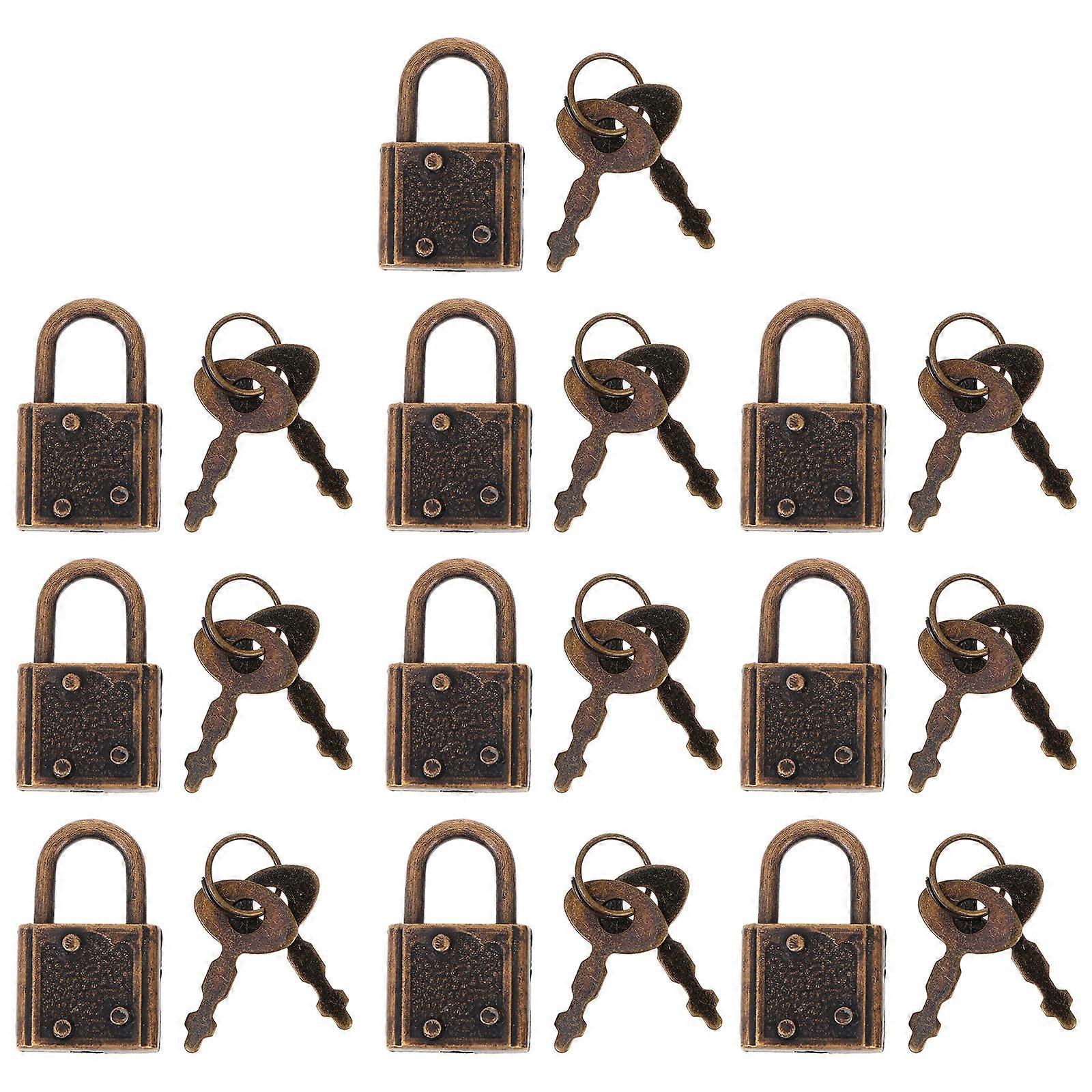 Rustproof Padlocks Mini Retro Locks for Home Use 30Pcs Set