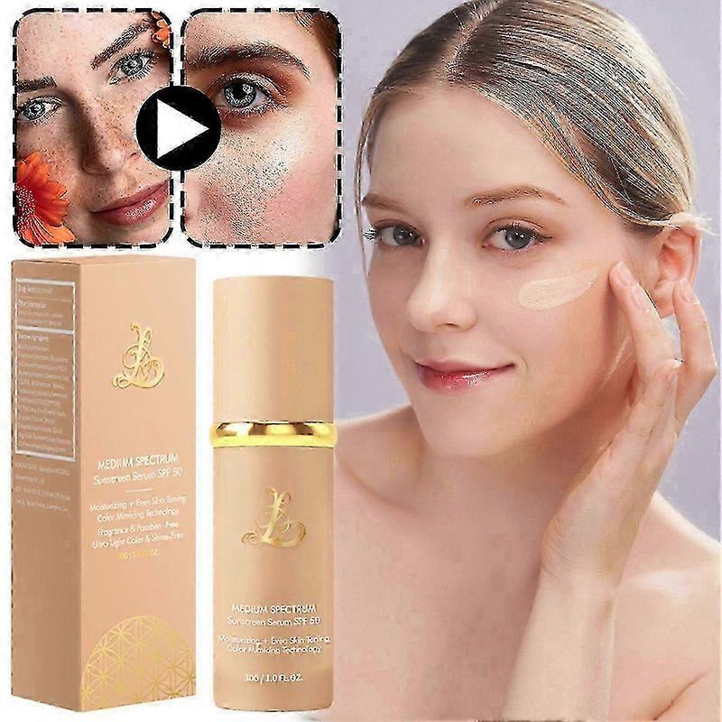 4-in-1 color changing foundation with spf 50+, medium spectrum, full coverage & long lasting