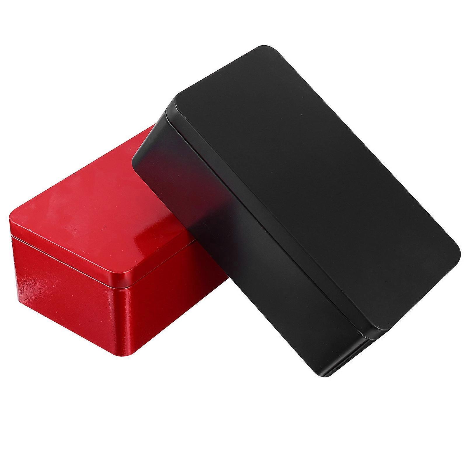 Storage Box Tinplate Rectangular Container for Candy and Tea Leaf 6Pcs