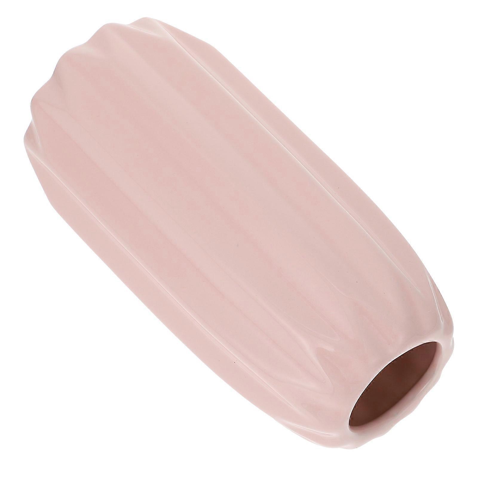 Flower Display Container Ceramic Vase for Home Decor 2Pcs Pink