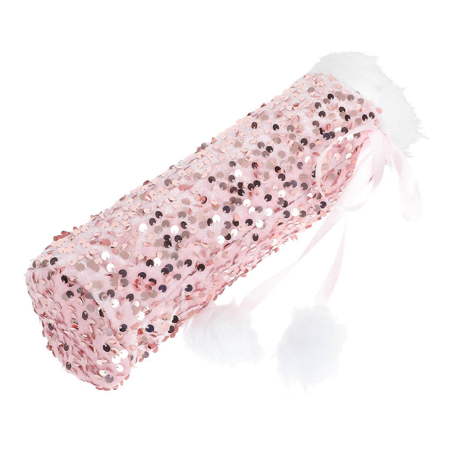 Decorative Pink Cover for Christmas Table 1Pcs Sequins