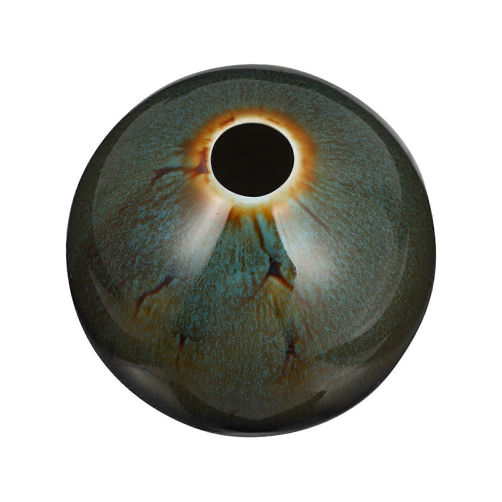 Mini Ceramic Hydroponic Plant Vase for Storage 2Pcs Blue Tabletop Ornaments