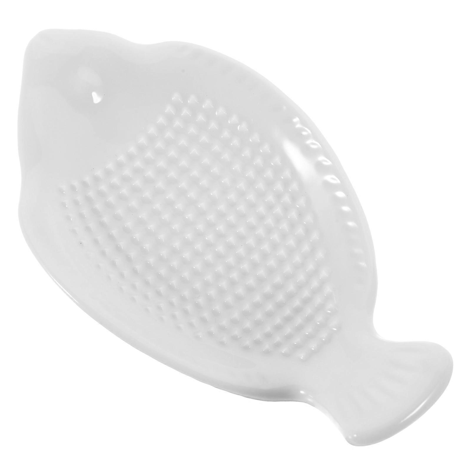 Home Garlic Ceramic Plate for Multi-Function Use 4Pcs