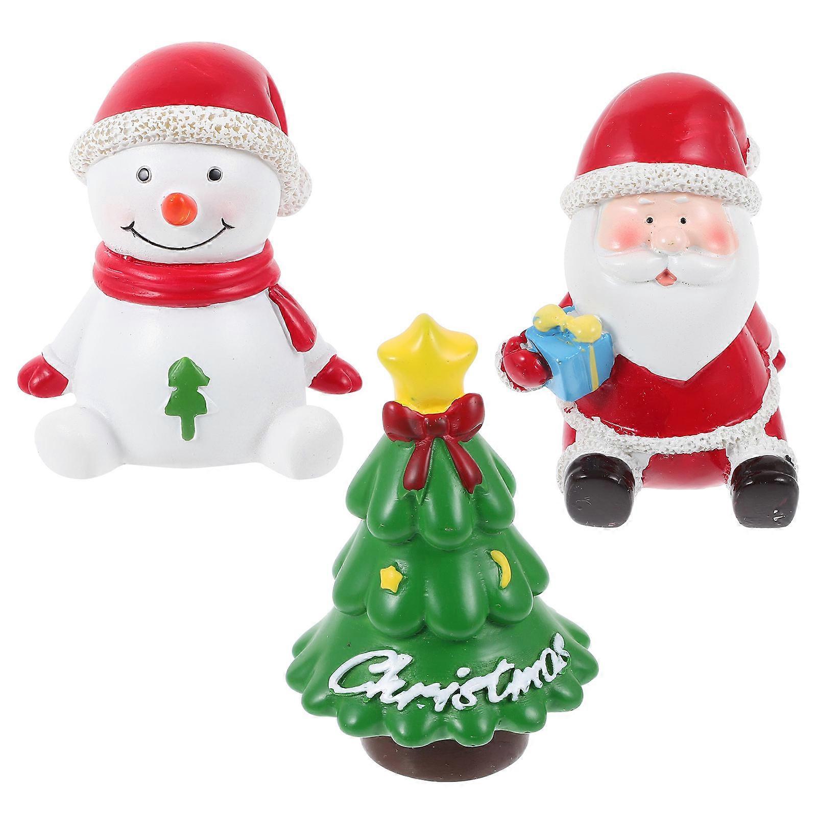 Christmas Decorations Resin Micro Landscape Ornaments for 12Pcs