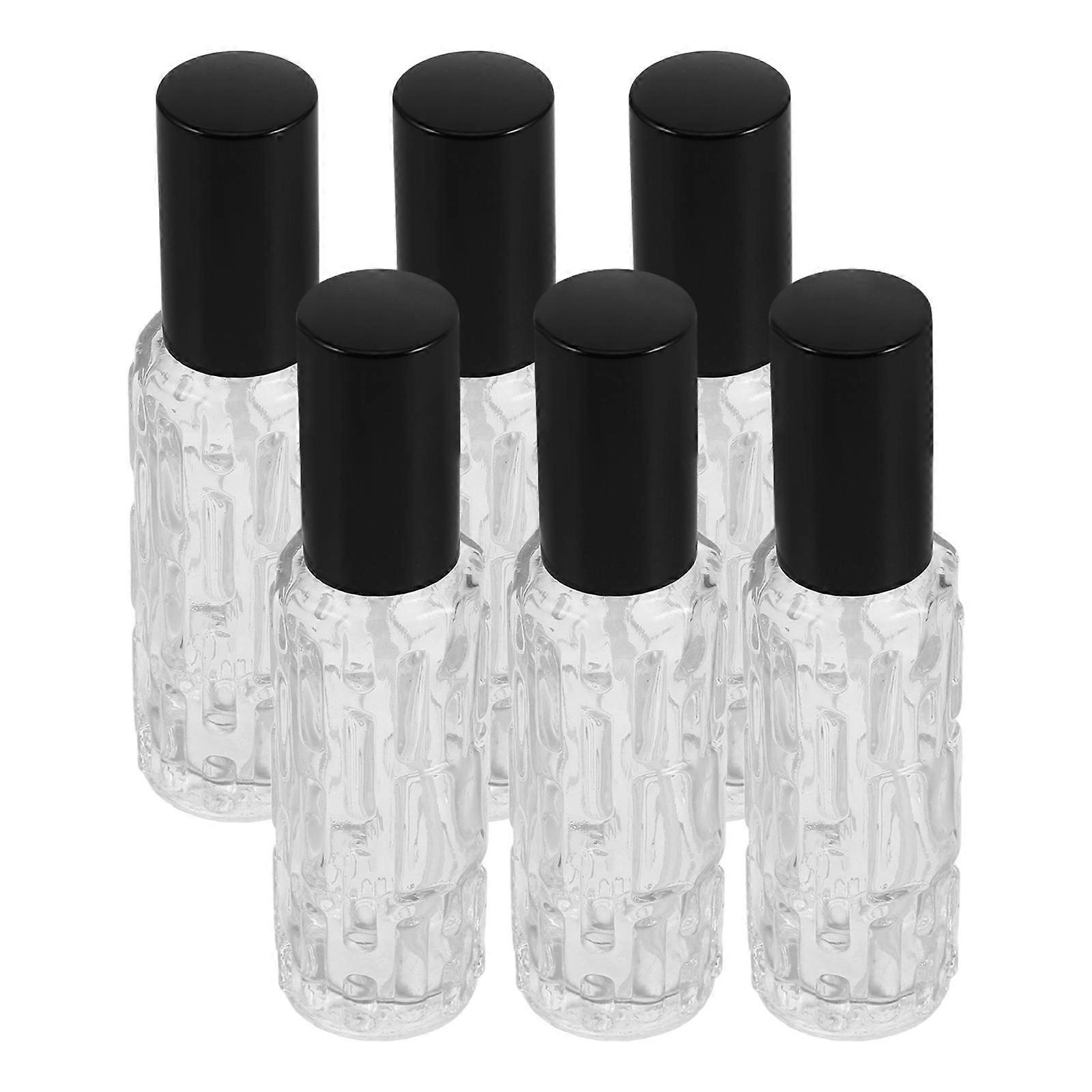 12Pcs Black Glass Perfume Bottle for Storage Use Refillable Spray Atomizer