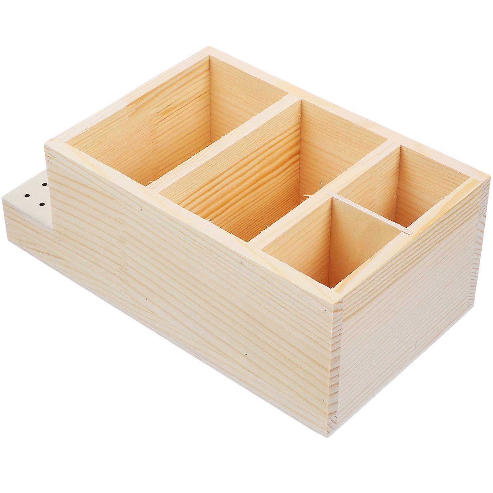 Nail Drill Bit Case Wood Organizer for Grinding Head Storage 5Pcs