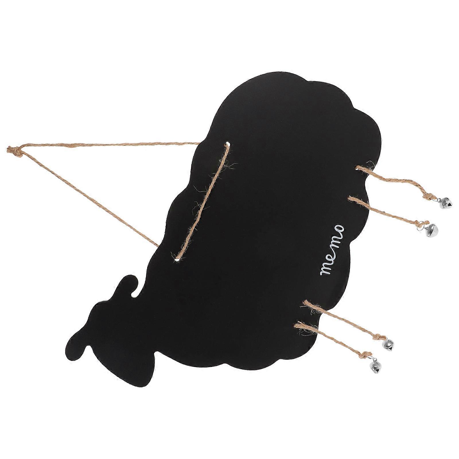 Tableau noir créatif en bois à suspendre en forme de chèvre, 1 pièce