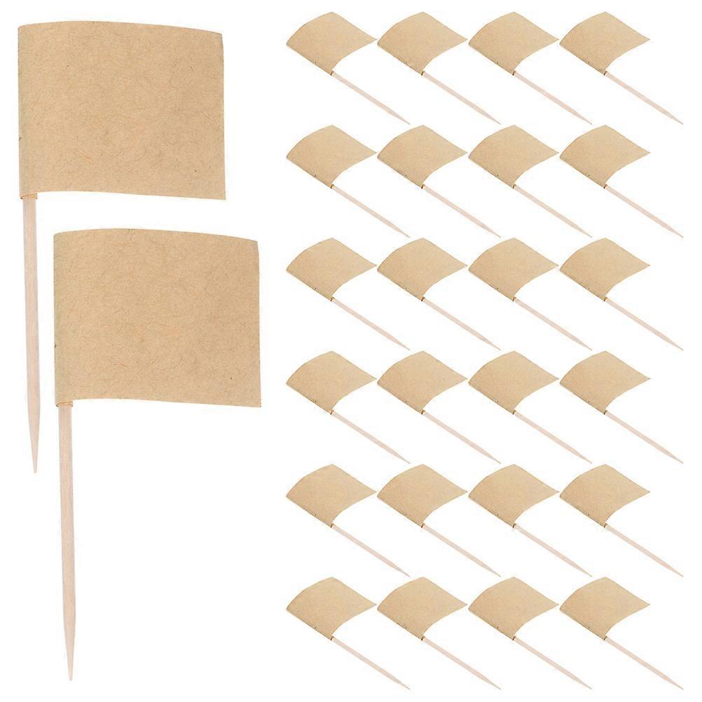 Cupcake Topper Flags Blank Toothpick Flags for Food Decoration 400Pcs