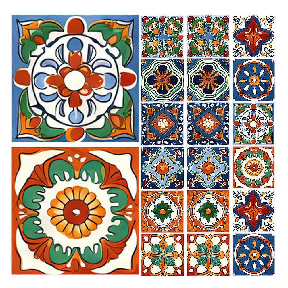 PVC Morocco Tile Decals for Wall and Floor Decoration 80Pcs