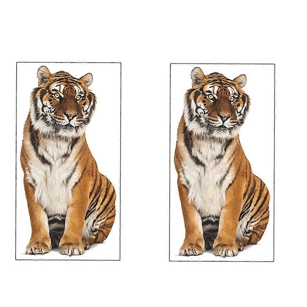 Decorative Indoor Wall Decal Tiger Stickers for Home with 4Pcs Set