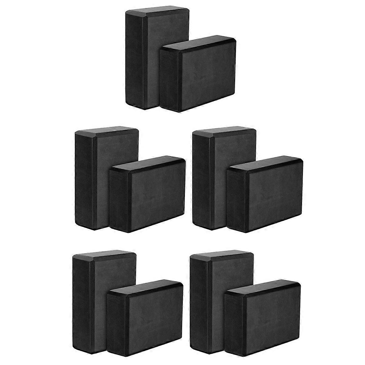 Yoga Blocks 2 Pack,EVA Foam Yoga Block Exercise Bricks,Black