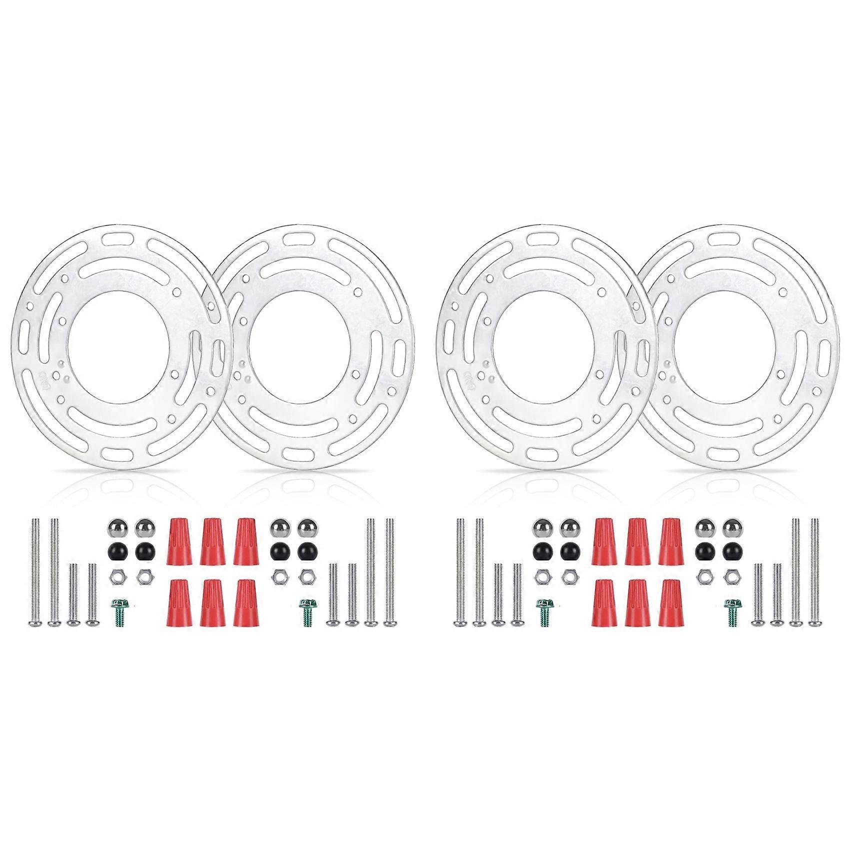 4 Pack Light Fixture Mounting Brackets, Ceiling Light Mounting Plate, Wall Light Mount Blocks with Screw and Nuts