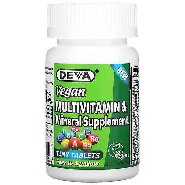 Deva, Vegan Tiny-Tablets Multivitamin & Mineral Supplement, 90 Tablets