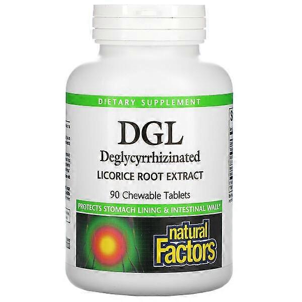 Natural Factors, DGL, Deglycyrrhizinated Licorice Root Extract, 90 Chewable Tablets