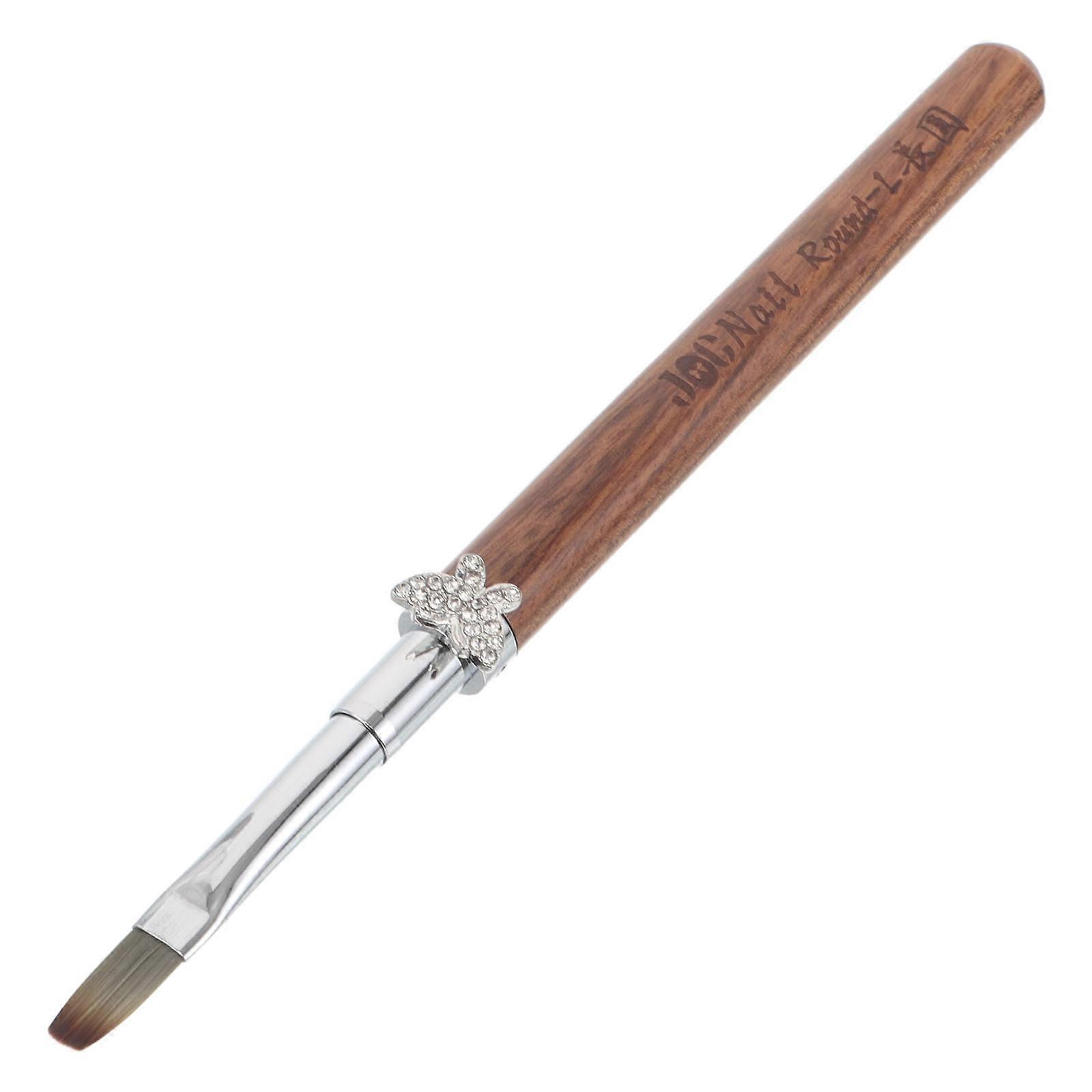 Nail Art Brushes Builder Gel Brush for Precise Application 2Pcs with Wood Handle