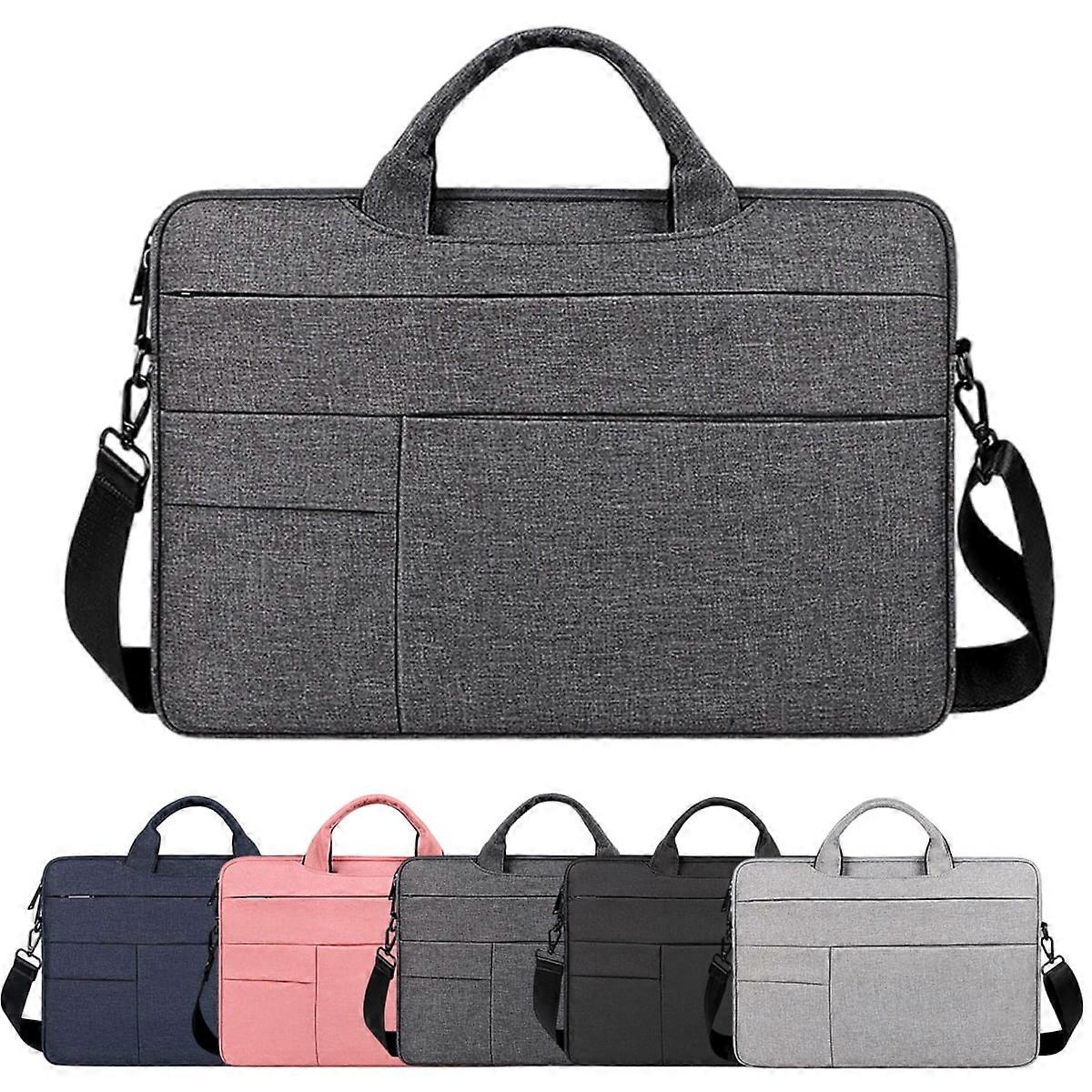 Waterproof Laptop Bag15.6 inch Case Handbag Notebook Shoulder Computer Bag-Dark Gray