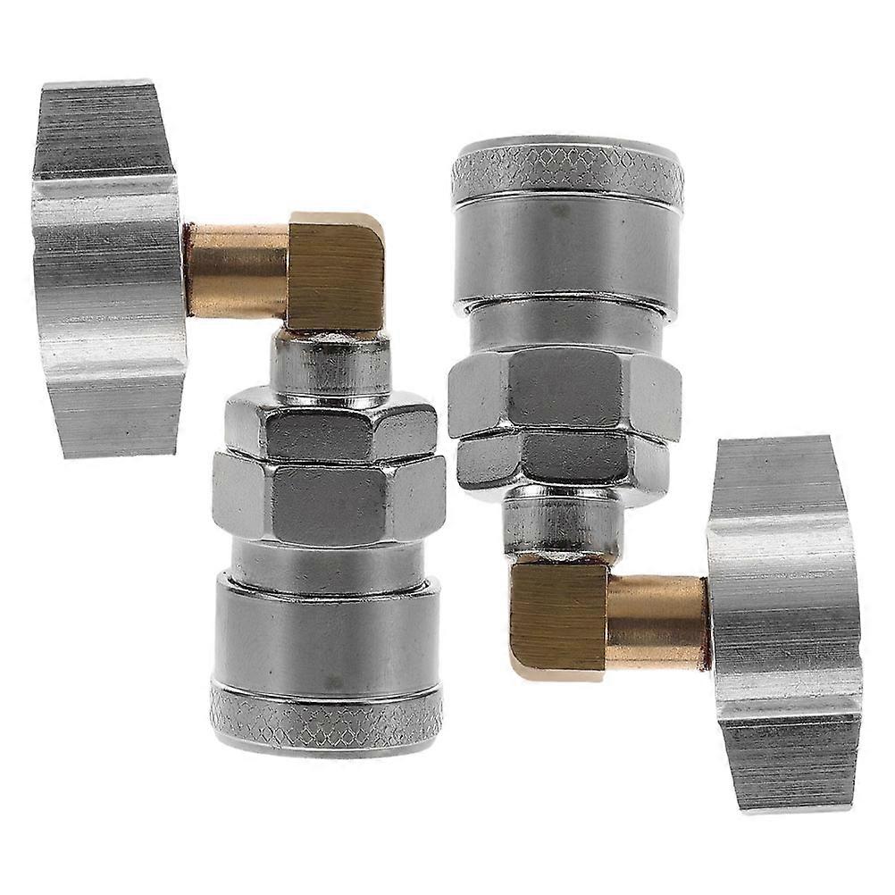 Air Compressor Coupler Accessories For Vehicle Maintenance Elbow Shape 2.6X1.6X0.9In Quick Connection 2Pcs