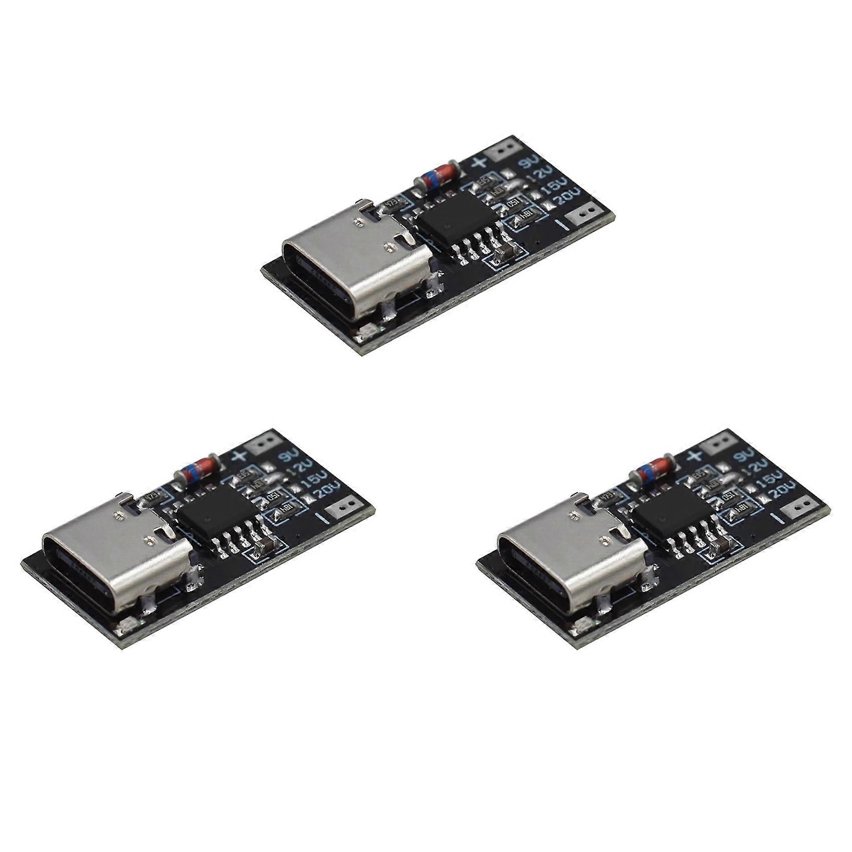 3Pcs PD/QC/AFC/PPS/FCP Type-C Decoy Board USB-C Boost Module Type-C Trigger Polling Detector Power Fast Charging Board
