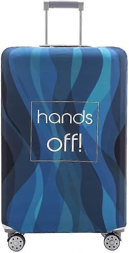 荷物カバー洗濯可能なスーツケースプロテクターアンチスクラッチスーツケースカバーフィット18-32インチの荷物(青いストライプ、S)
