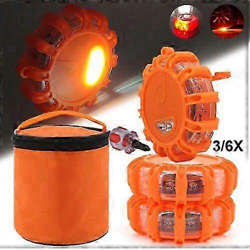 3/6pcs warning light car warning lights LED warning light waterproof LED warning light
