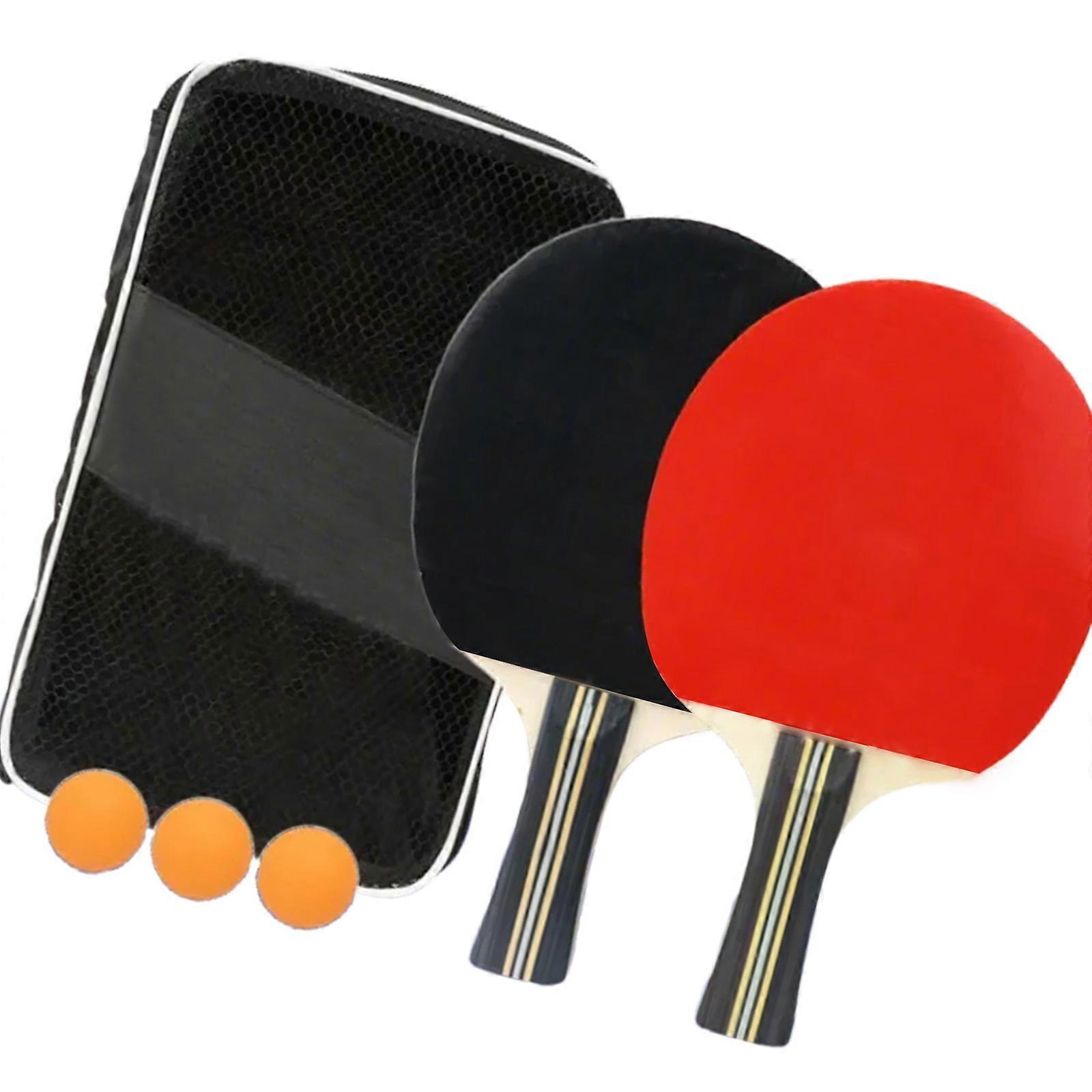1 Pair Pingpong Paddle Table Tennis Racket Table Tennis Equipment Set for Beginner, Table Tennis Paddle with Rubber Grip Multicolor