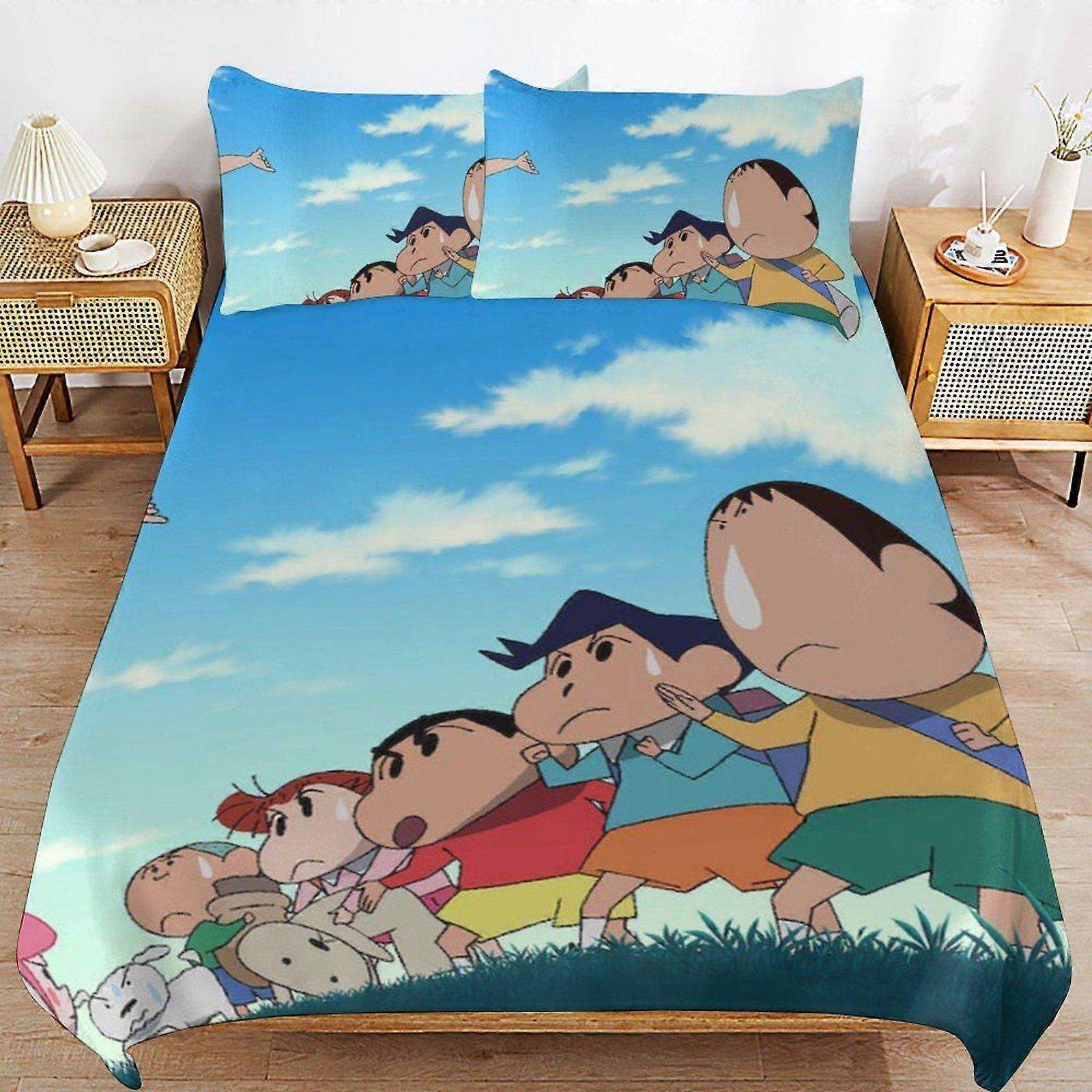 T252 Creyon Shin-chan Daily Comfort Soft Durable Zipper Structure Comfortable Fabric Duvet Cover Sets Sleeping Essentials V252