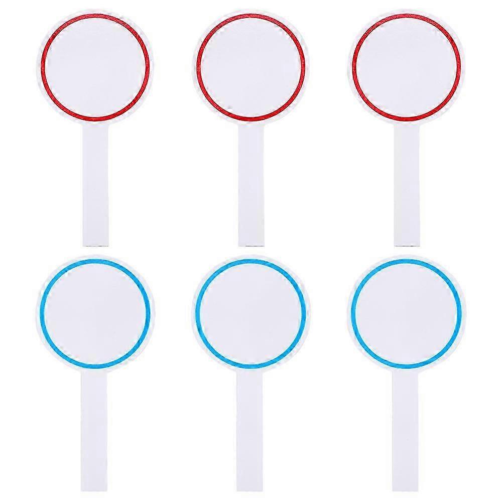 6Pcs Blank Scoreboard Handheld Scoreboard Dry Erase Answer Paddle White Board Single Sided Paddle_yyc