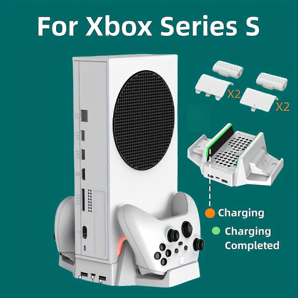 Ultimate Xbox Series S Cooling Station: Dual Fans, LED Lights & Controller Charging Dock, Essential for Gamers
