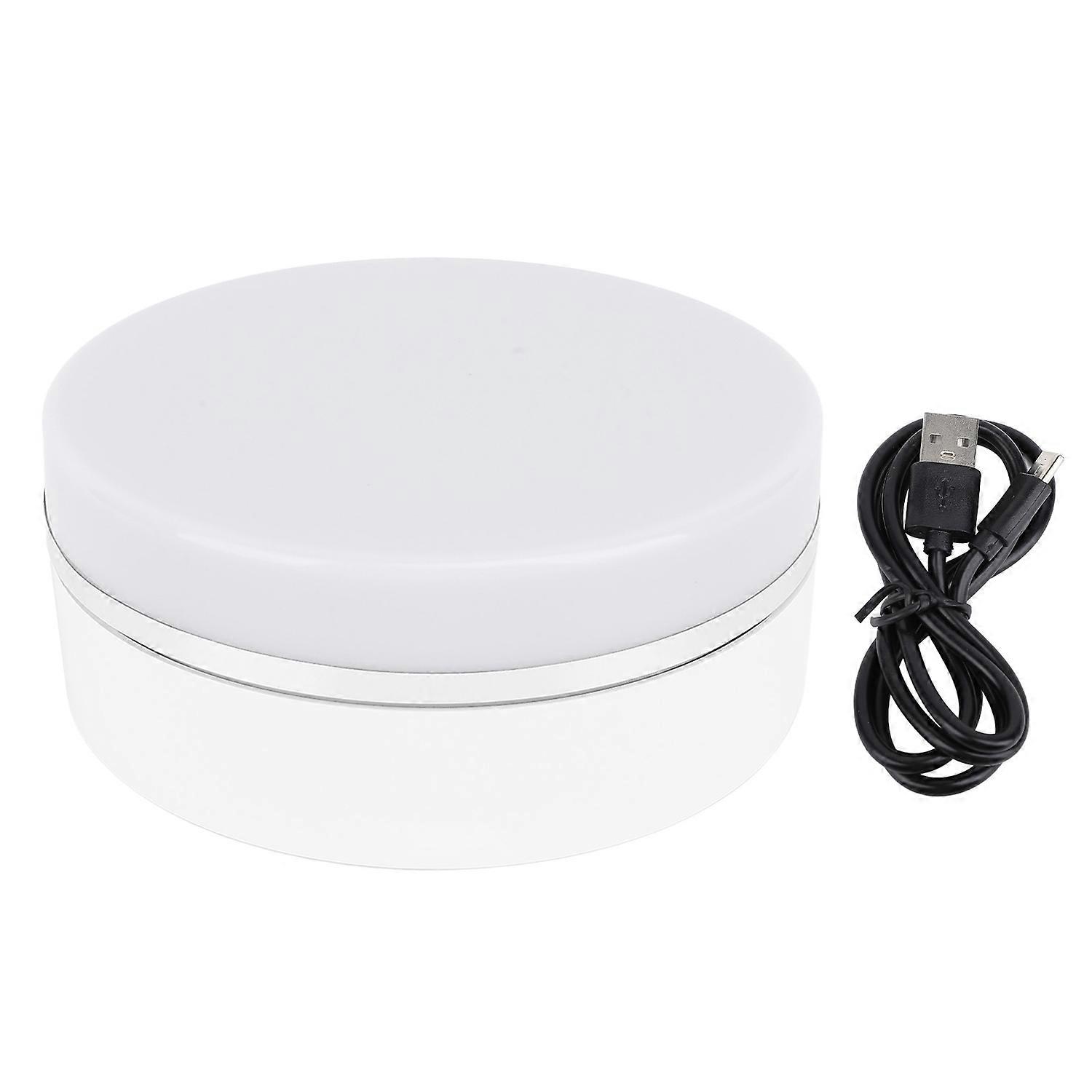 6.3 Inch Rotating Display Stand LED Light 360 Degree Electric Rotating Turntable with Adjustable Spe