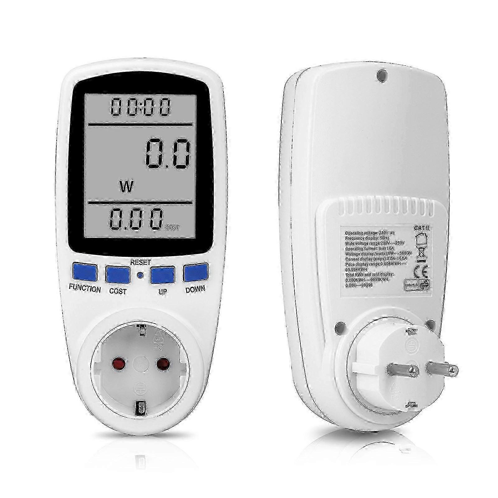 Energy Cost Meter Power Meter Power Meter Power Meter Socket 230v 16a Eu Plug