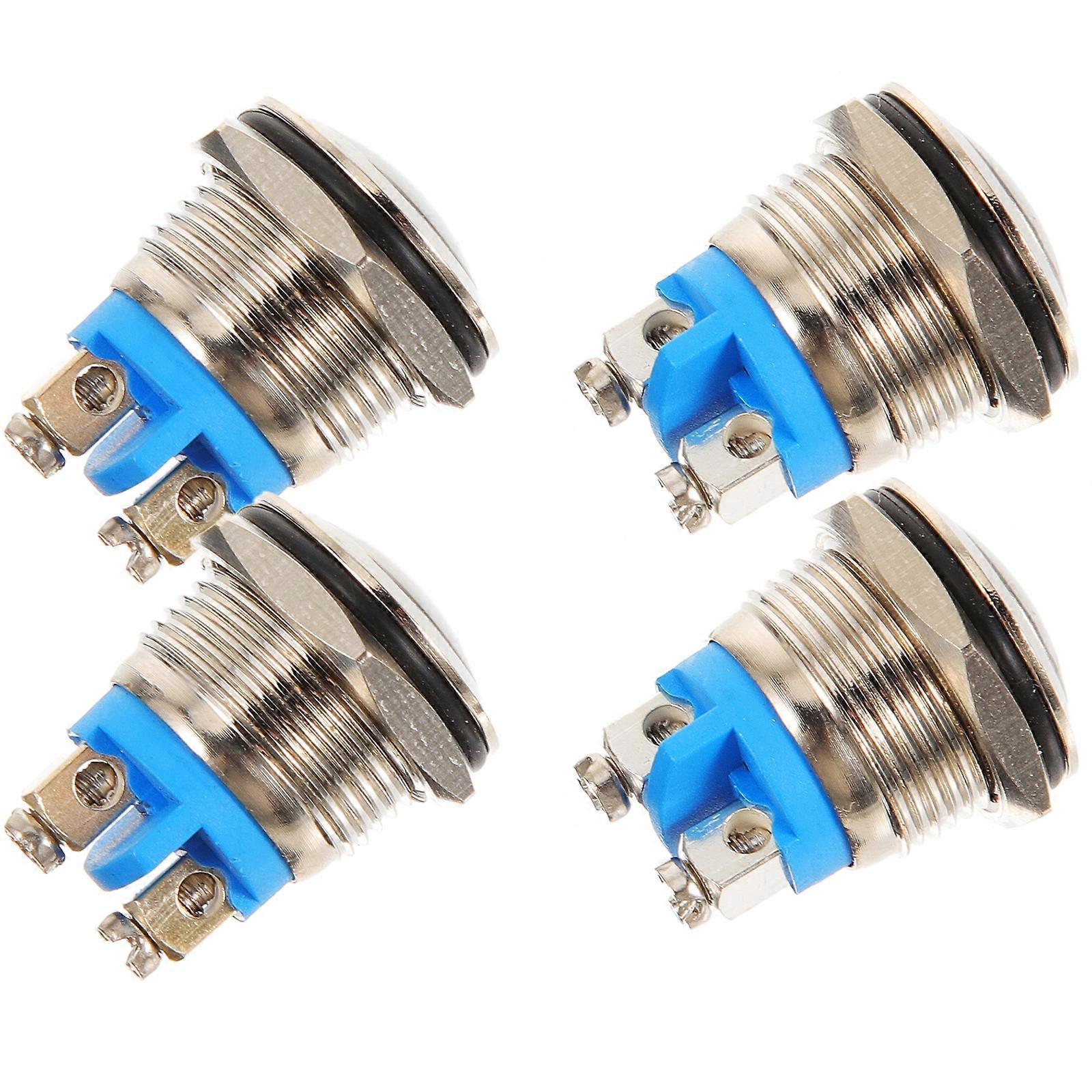 4Pcs Door Ringer Button Replaceable Doorbell Button Wired Chime Button Push Button for Door