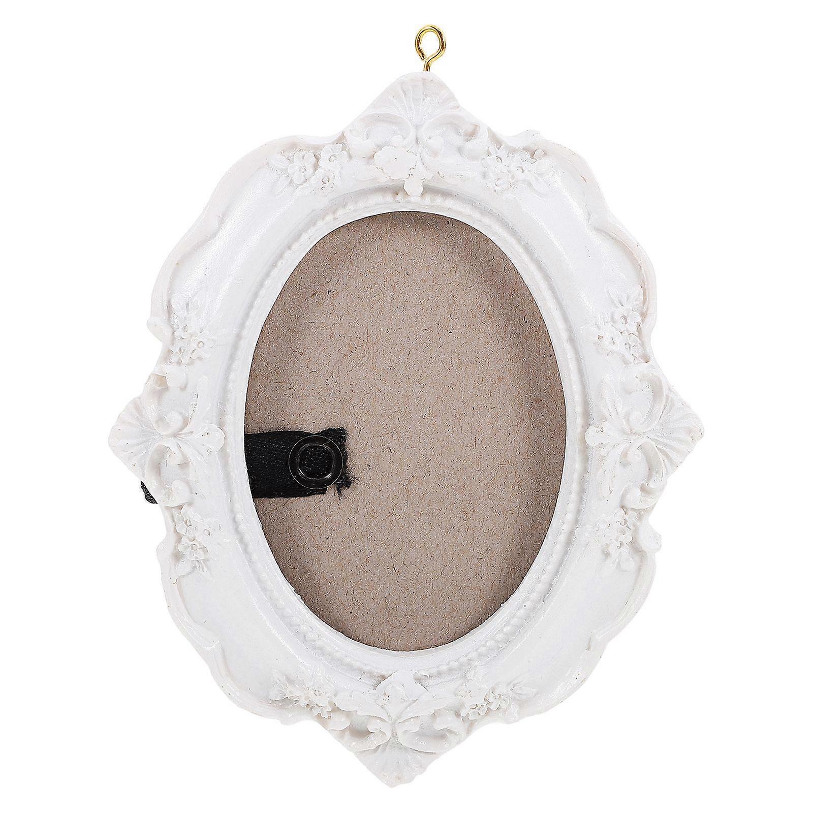 Christmas Tree Photo Frame Ornament Embossed 3D Xmas Tree Hanging Picture Frames Ornament for Xmas Holiday Halloween Party White