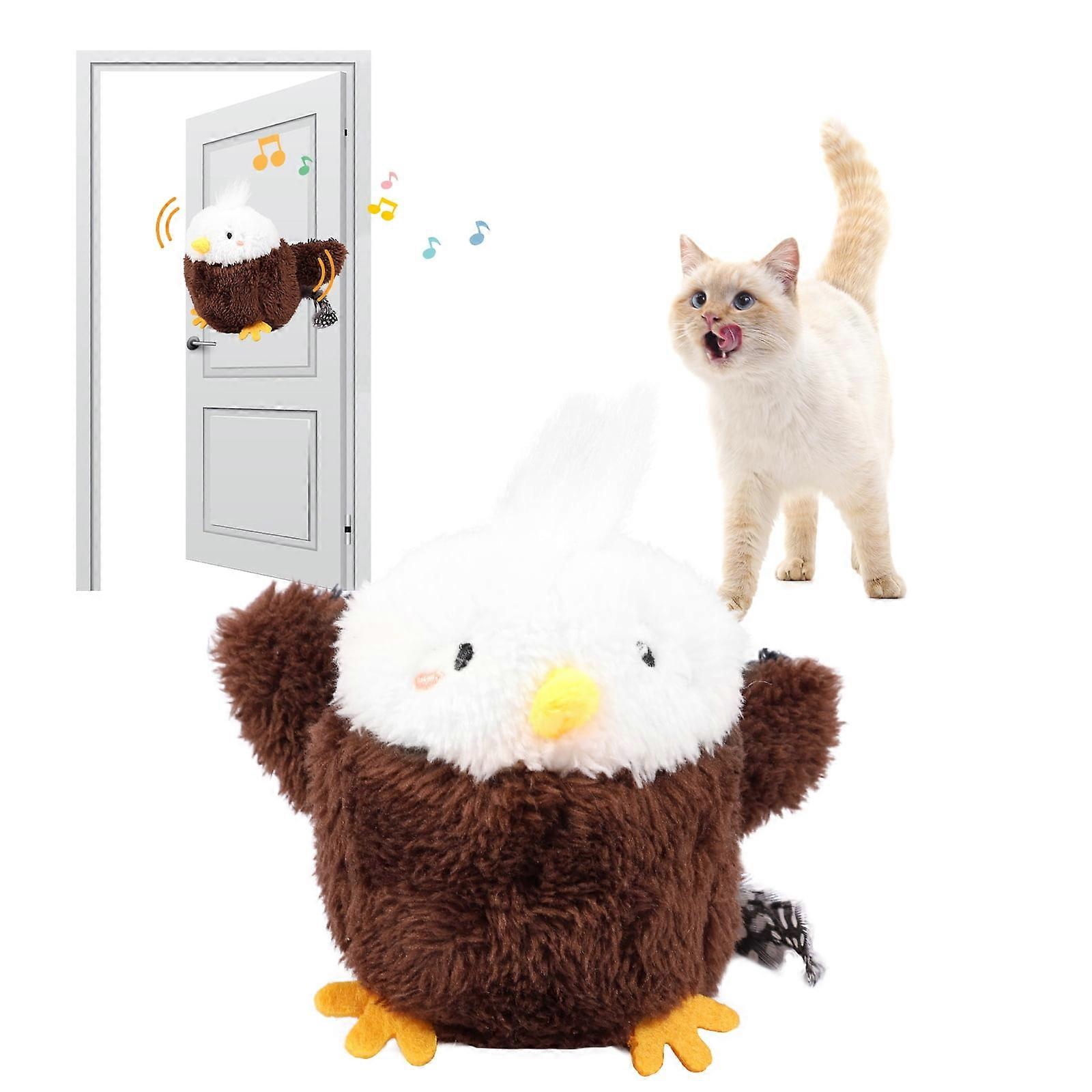 Qenwkxz Intelligent Flapping Bat Cat Toys Hanging Interactive Cat Toys with 3 Modes USB Rechargeable Kitty Play Chase Toy for Cats