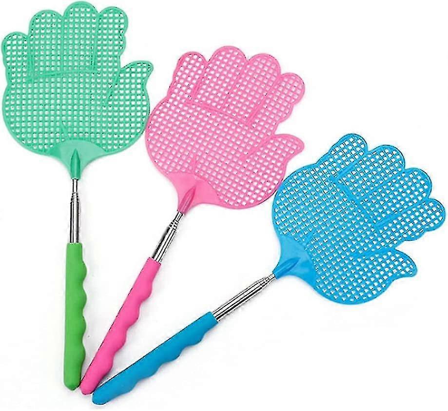 3pcs Extendable Manual Fly Swatter with Durable Telescopic Handle - New Arrival